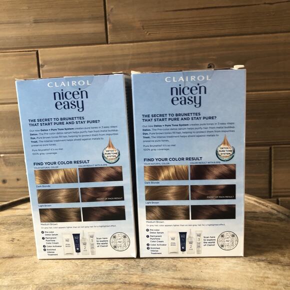 2 Pack Clairol Nice'n Easy 6.5PB Lightest Latte Brown Permanent Hair Color - Picture 5 of 6